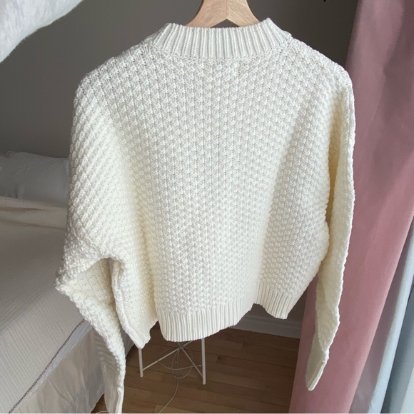 *SOLD* NWOT Dissh Ember White Honeycomb Knit Jumper - Picture 4 of 7